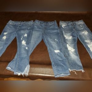 3 pair of Judy Blue Jeans/Capris size 15/32 & 14W